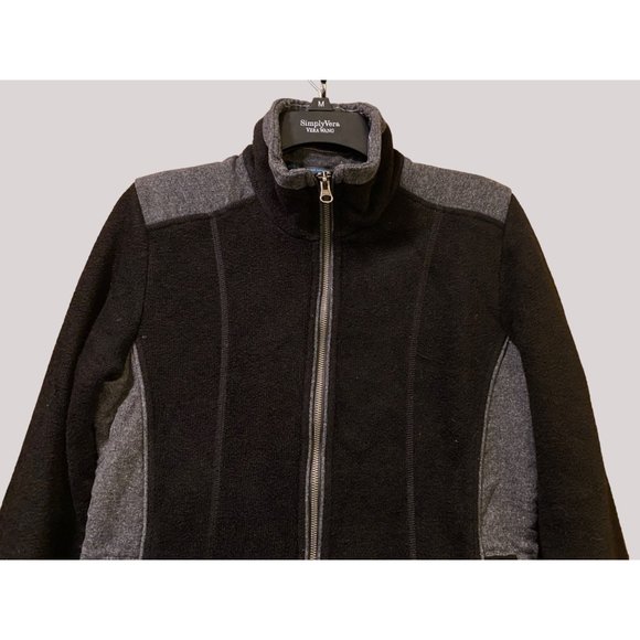 Kuhl Women's Small Long Sleeve Full Zip Alfpaca Fleece Black Gray - Picture 2 of 8